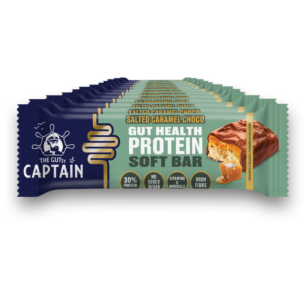 Barras Proteicas - Chocolate con Caramelo Salado 20x45gr (GUTsy Captain GUT HEALTH & PROTEIN SOFT BAR)