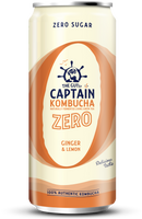 GUTsy Captain Kombucha Zero Jengibre y Limón Lata 20x250mL