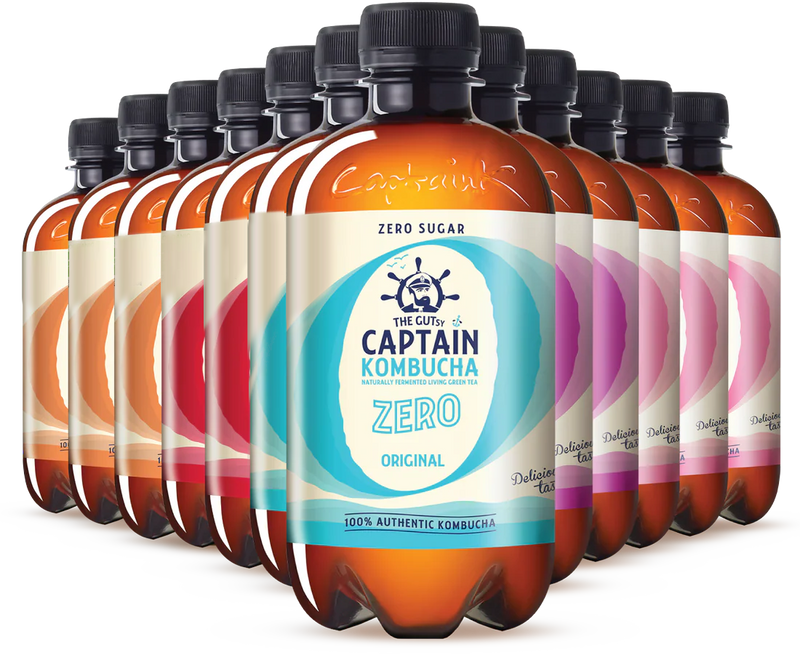 GUTsy Captain Kombucha Zero - Pack Multisabor 12x400mL