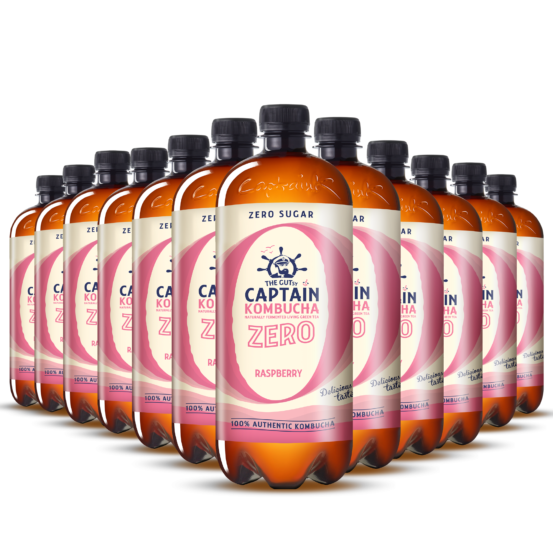 GUTsy Captain Kombucha Zero Frambuesa - 12x1L