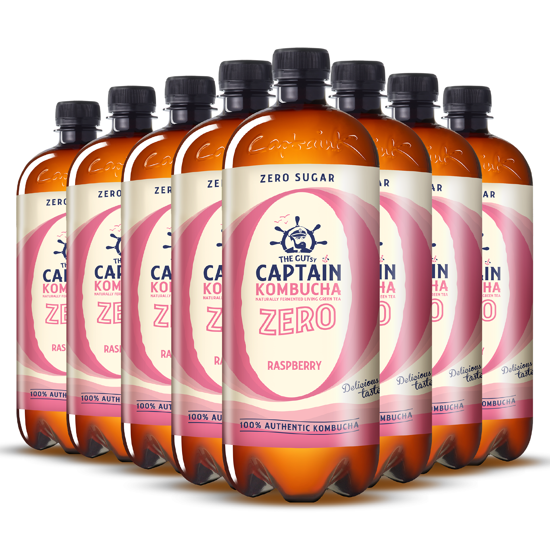 GUTsy Captain Kombucha Zero Frambuesa 8x1L