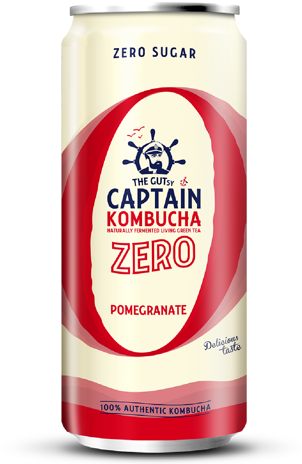 GUTsy Captain Kombucha Zero Granada Lata 20x250mL
