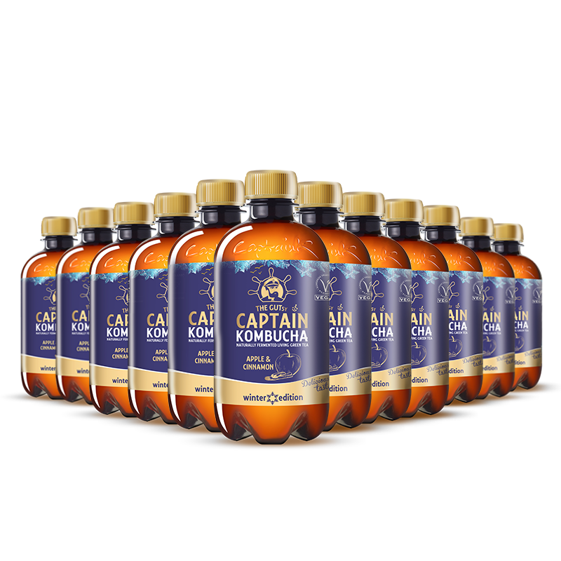 GUTsy Captain Kombucha Manzana y Canela - Pack Winter Edition 12x400mL