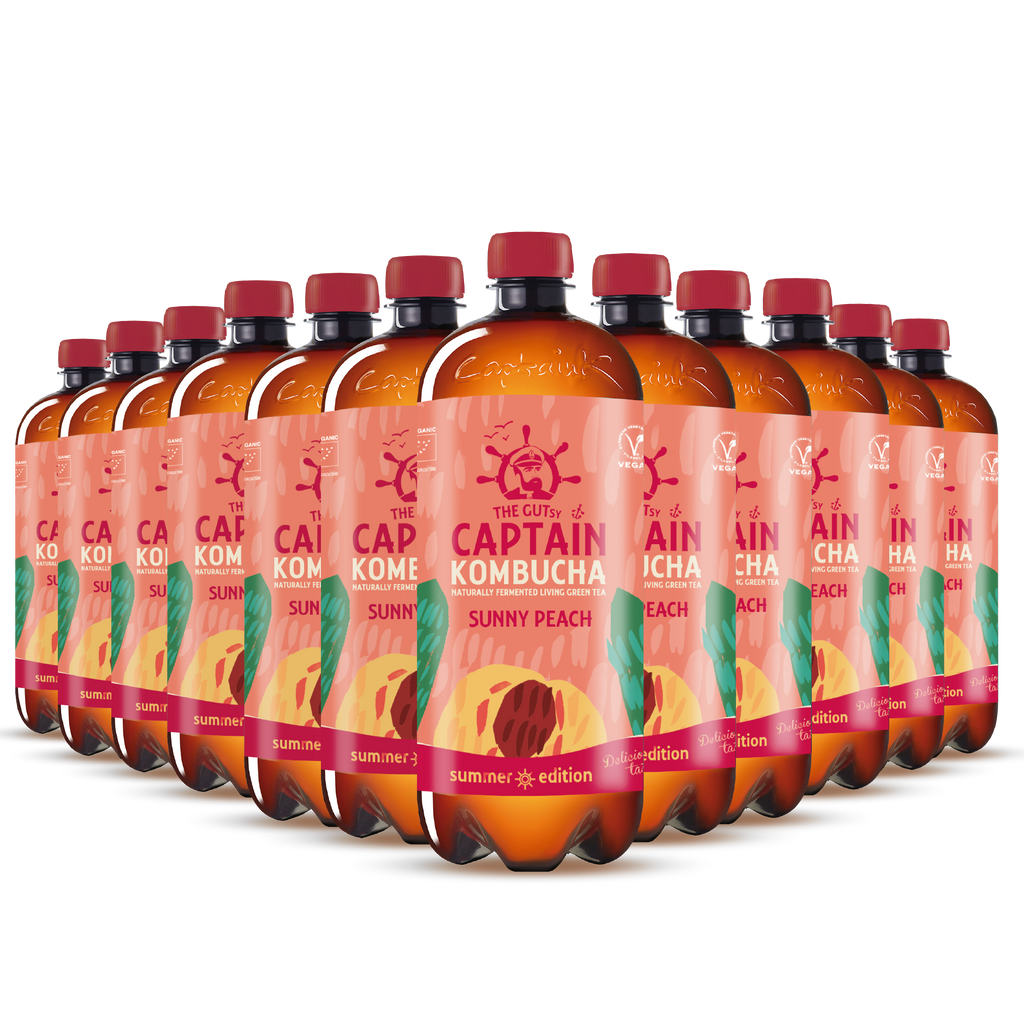 GUTsy Captain Kombucha Melocotón 12x1L