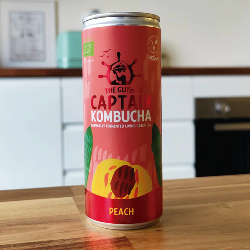 GUTsy Captain Kombucha Peach Lata 20x250mL – The GUTsy Captain España