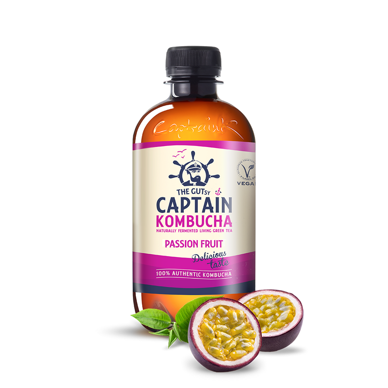 GUTsy Captain Kombucha Maracuyá 12x400mL