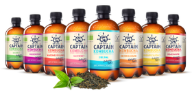 varias botellas de kombucha Gutsy Captain