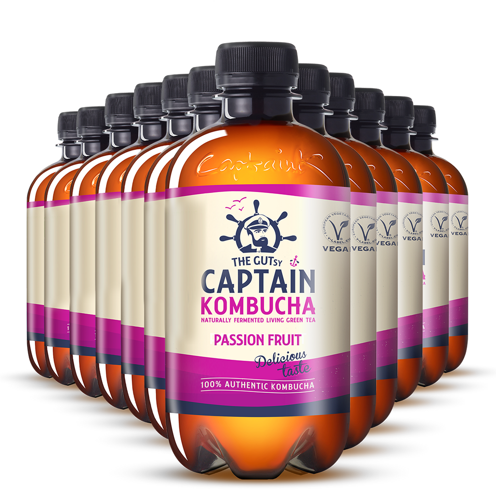 GUTsy Captain Kombucha Maracuyá 12x400mL