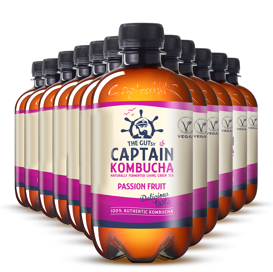 GUTsy Captain Kombucha Maracuyá 12x400mL