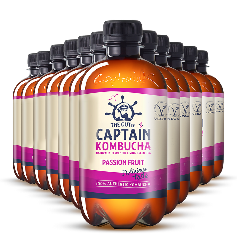 GUTsy Captain Kombucha Maracuyá 12x400mL