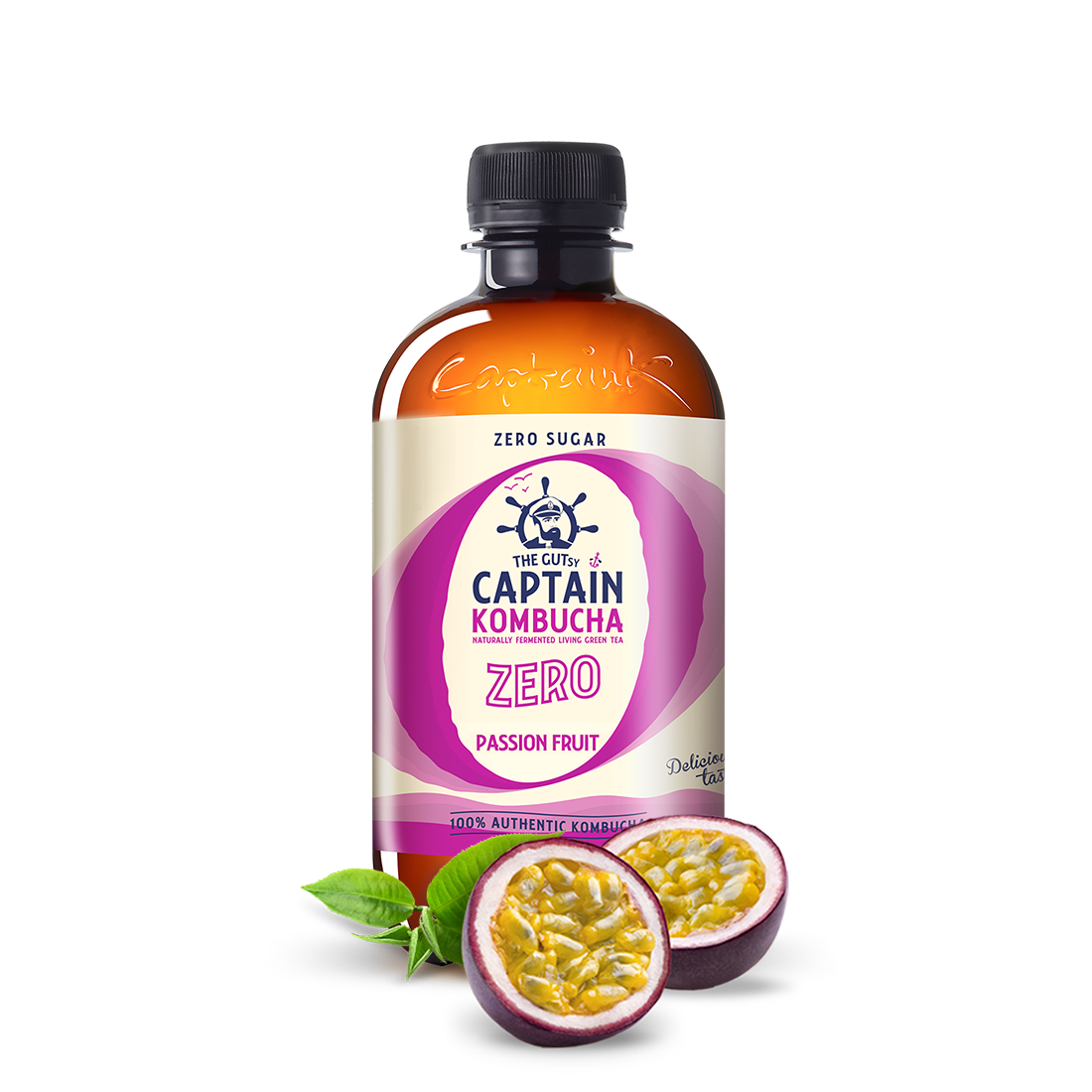 GUTsy Captain Kombucha Zero Maracuyá 12x400mL