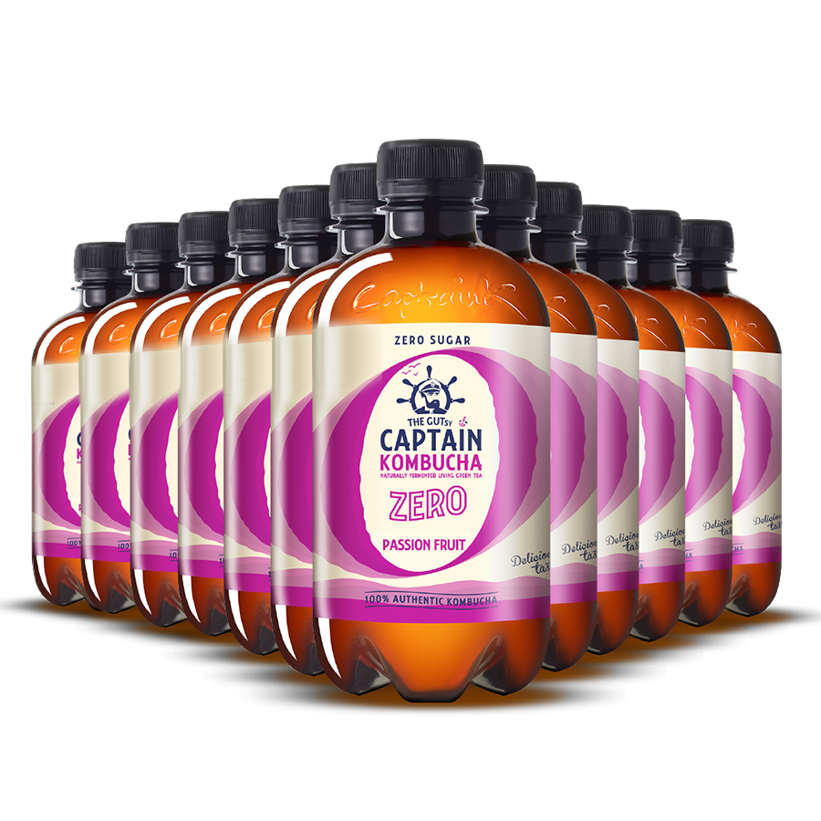 GUTsy Captain Kombucha Zero Maracuyá 12x400mL