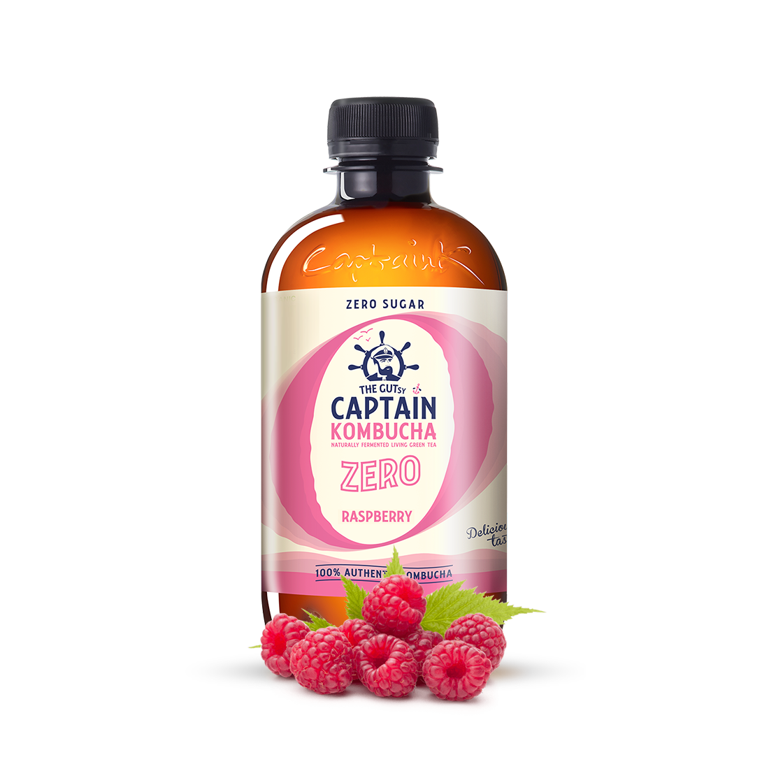 GUTsy Captain Kombucha Zero Frambuesa 12x400mL