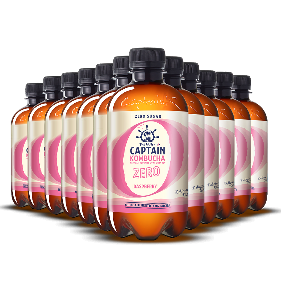 GUTsy Captain Kombucha Zero Frambuesa 12x400mL
