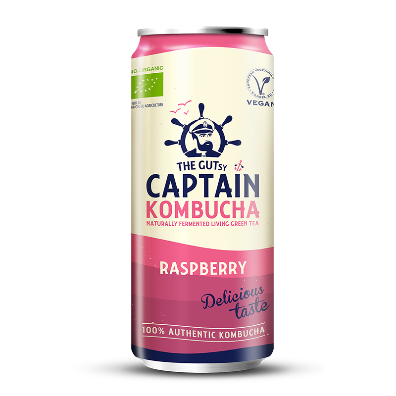 GUTsy Captain Kombucha Frambuesa Lata 20x250mL