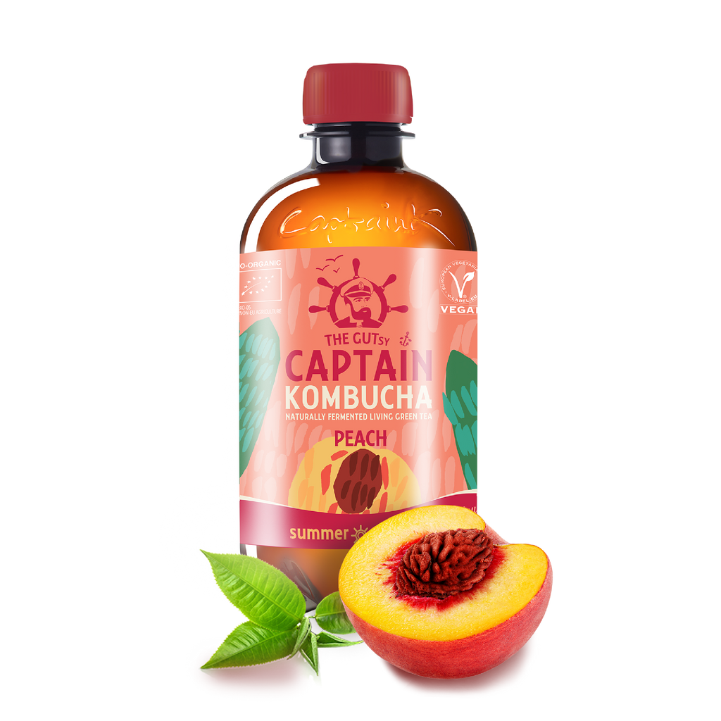 GUTsy Captain Kombucha | SUMMER EDITION | Melocotón 12x400ml