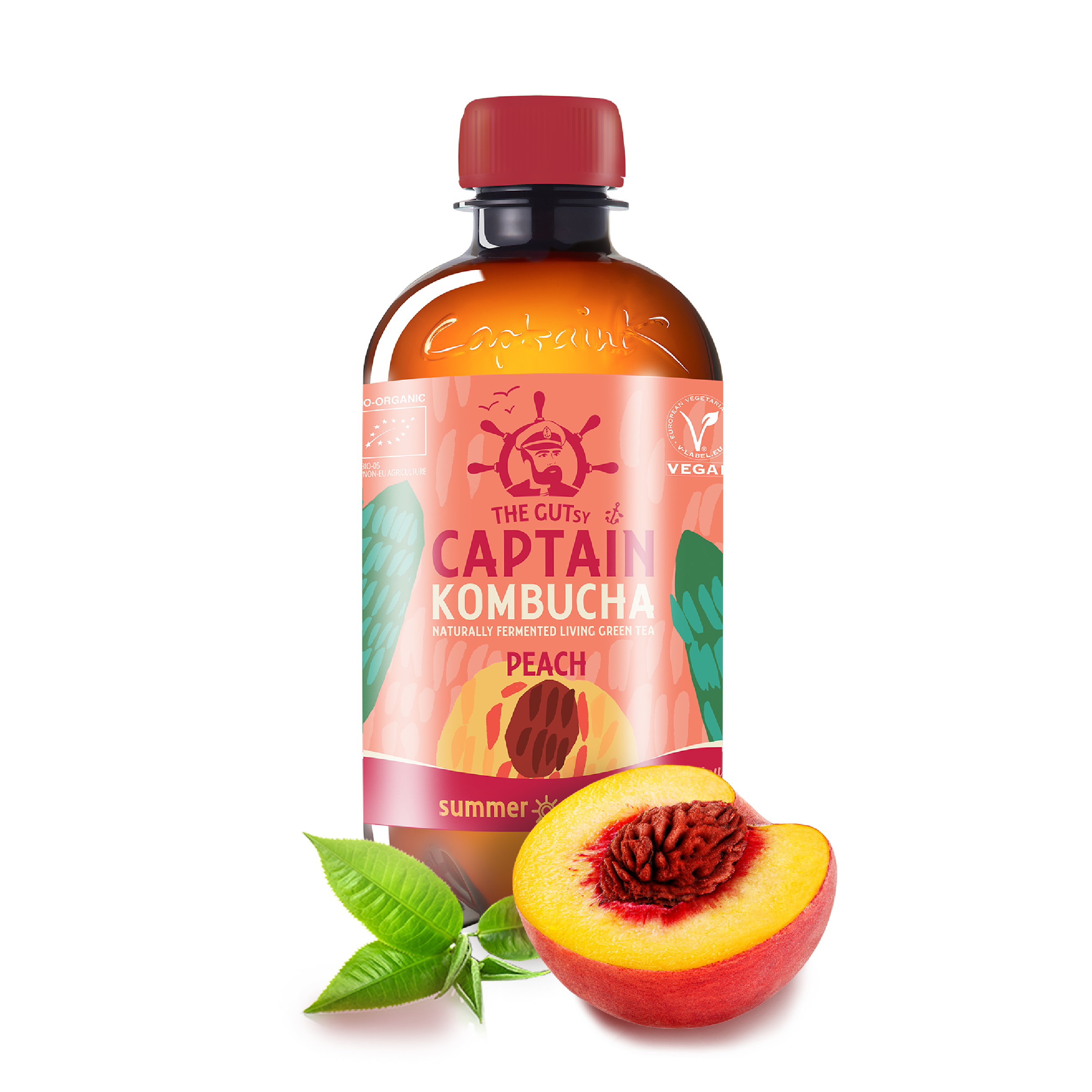 GUTsy Captain Kombucha | SUMMER EDITION | Melocotón 12x400ml