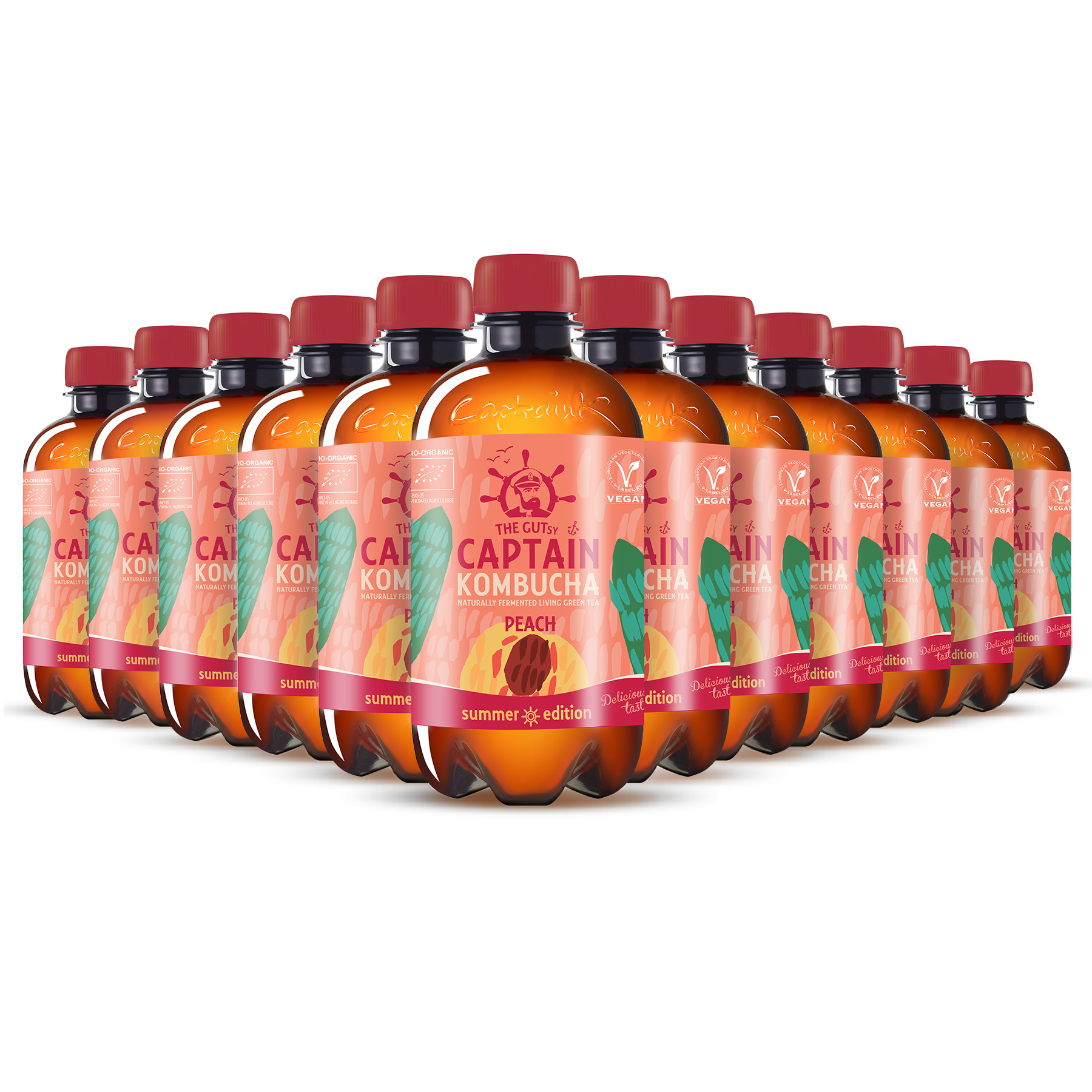 GUTsy Captain Kombucha | SUMMER EDITION | Melocotón 12x400ml